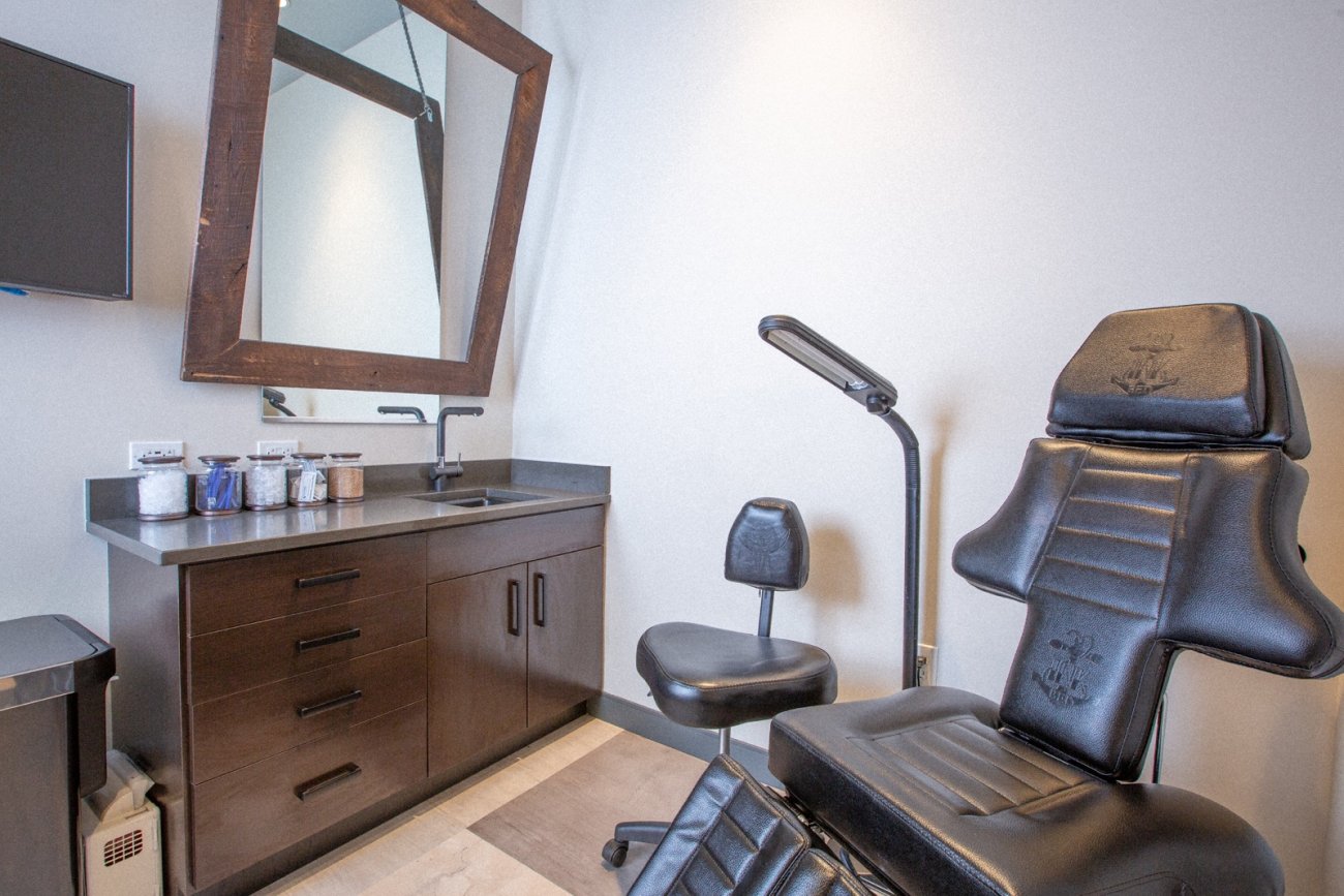 Check out our private tattoo station