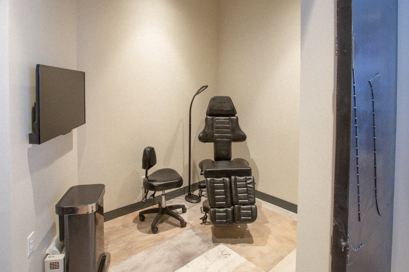 Our private tattoo station has everything needed for a comfortable tattoo experience