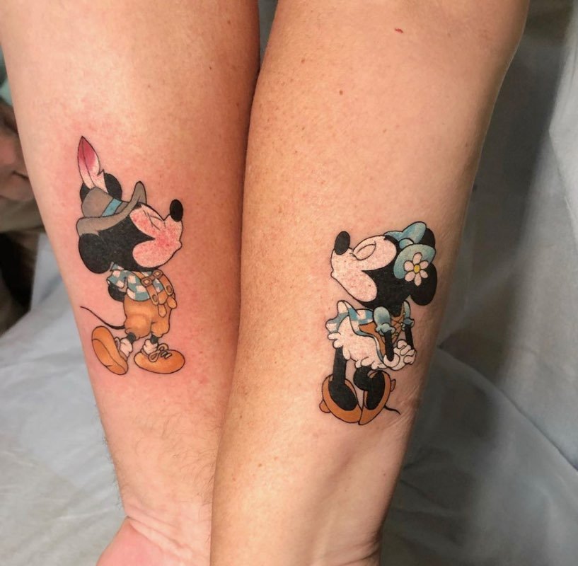 Matching tattoos by Cool-Aid at Hart &amp; Huntington Tattoo Co.