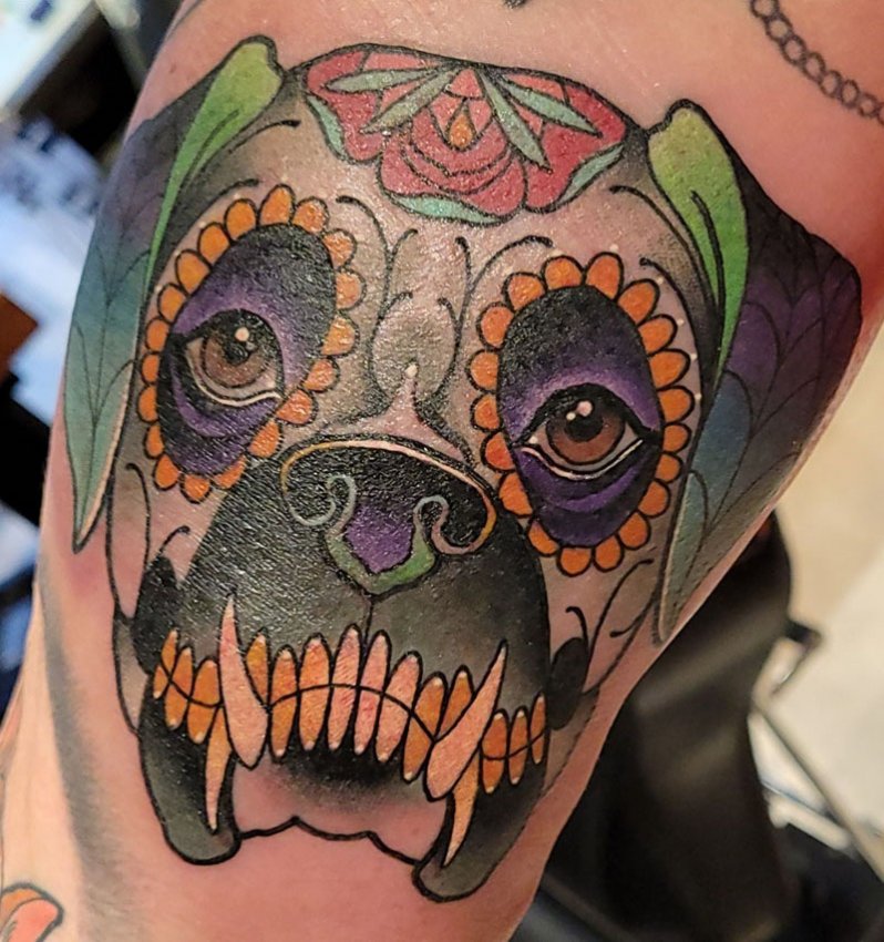 Neotraditional tattoo by Jimmy Rogers