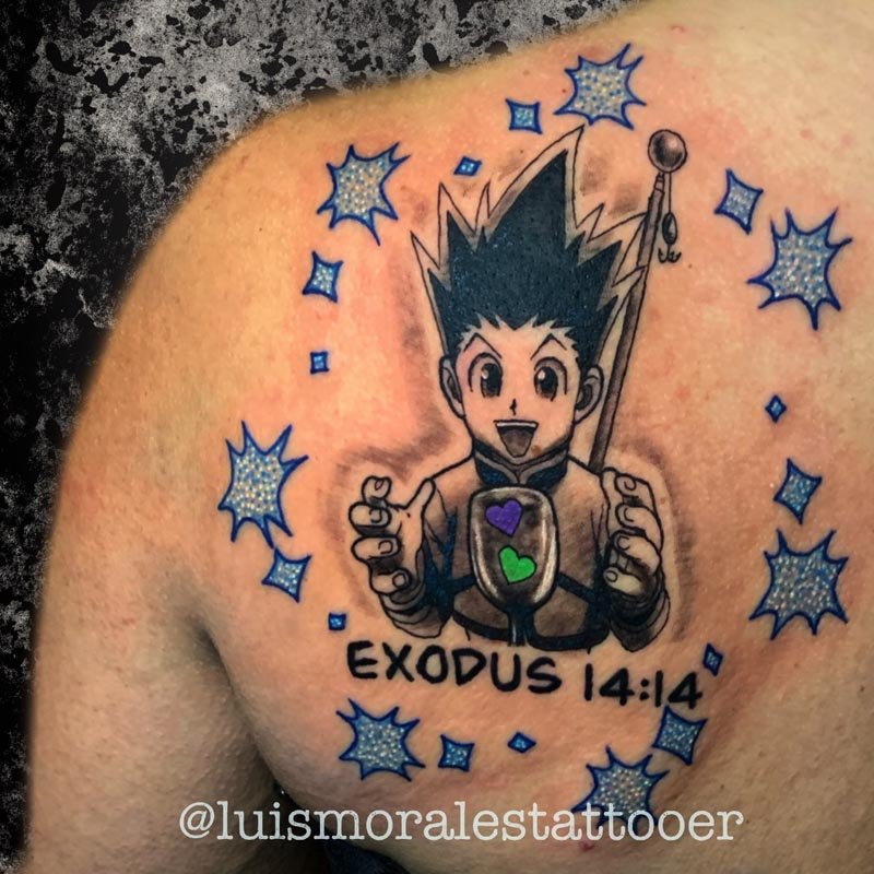 Anime tattoos by Luis Morales