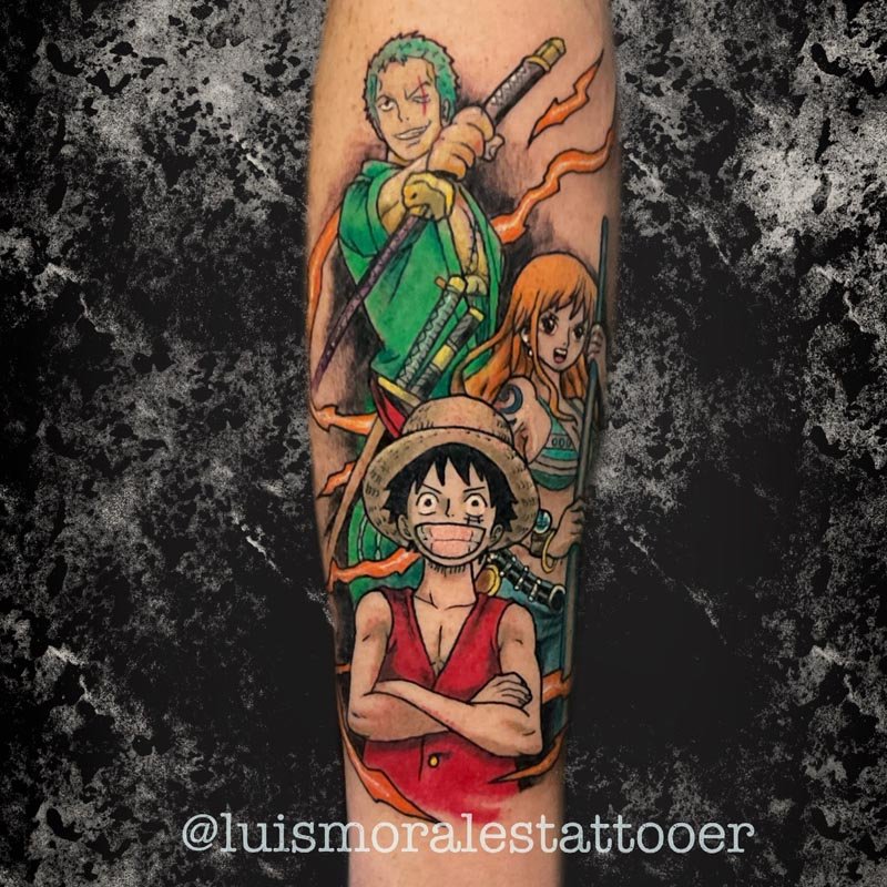 Anime tattoos by Luis Morales
