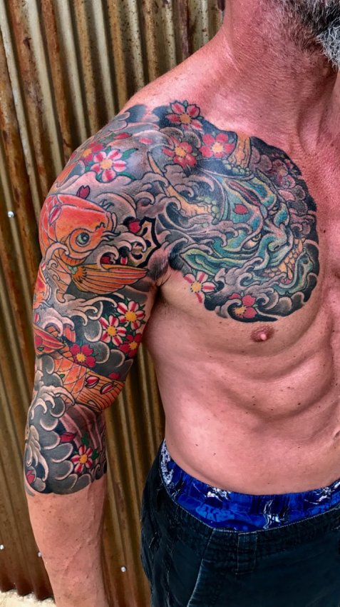 Japanese-style tattoos by Mark Fernandez | Hart & Huntington Tattoo Co.  Orlando