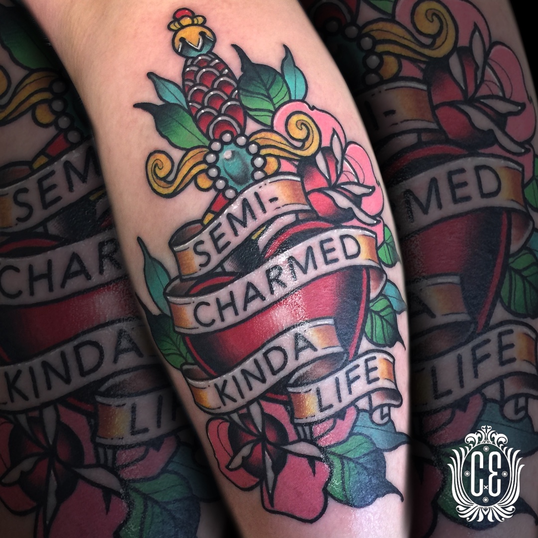 Color, Neotraditional, American Traditional, Lettering and Script,  Illustrative tattoo by Orlando Tattoo Artist - Chris X Edge